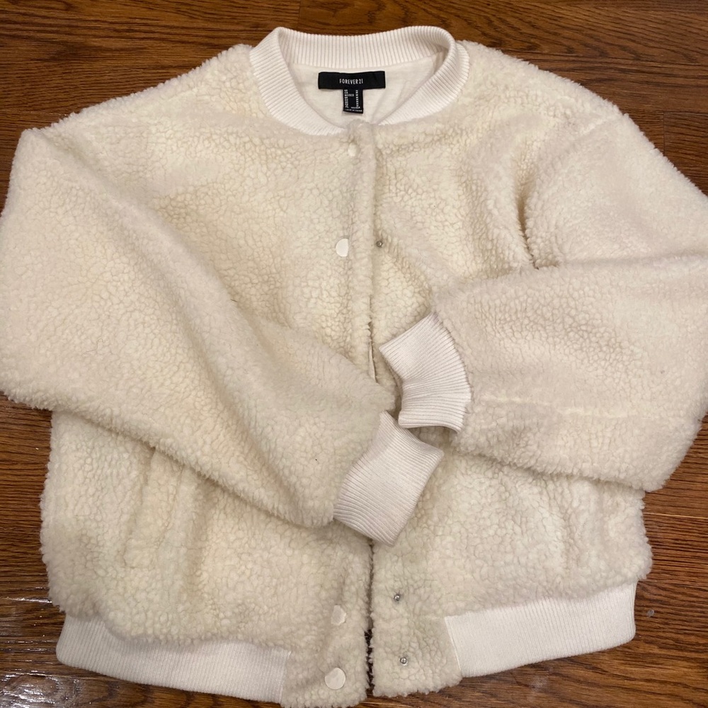 Cream teddy jacket